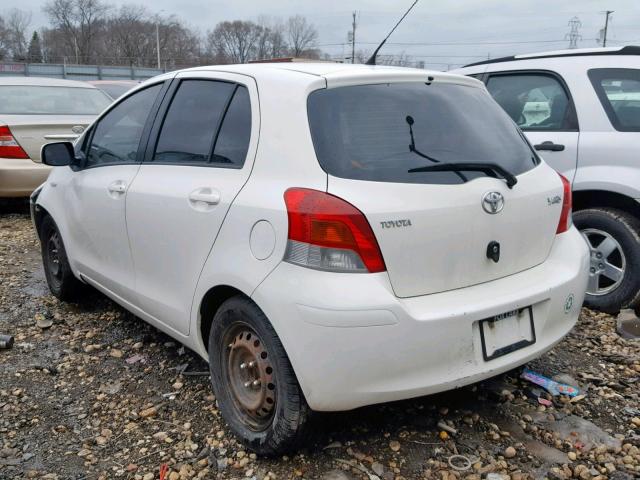 JTDKT4K32A5281754 - 2010 TOYOTA YARIS WHITE photo 3