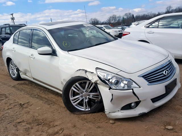 JN1CV6AR1DM762897 - 2013 INFINITI G37 WHITE photo 1