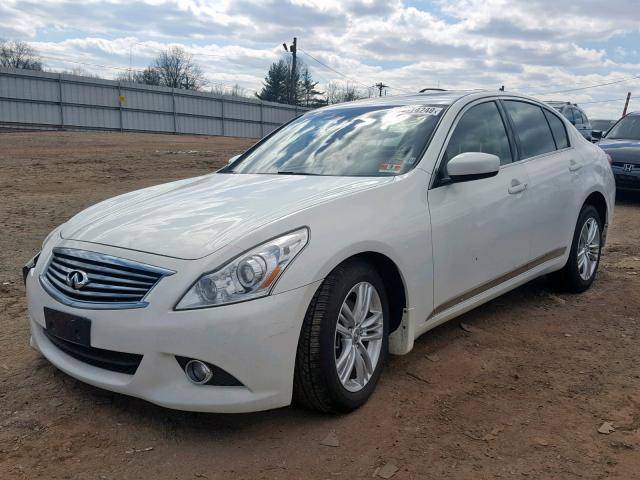 JN1CV6AR1DM762897 - 2013 INFINITI G37 WHITE photo 2