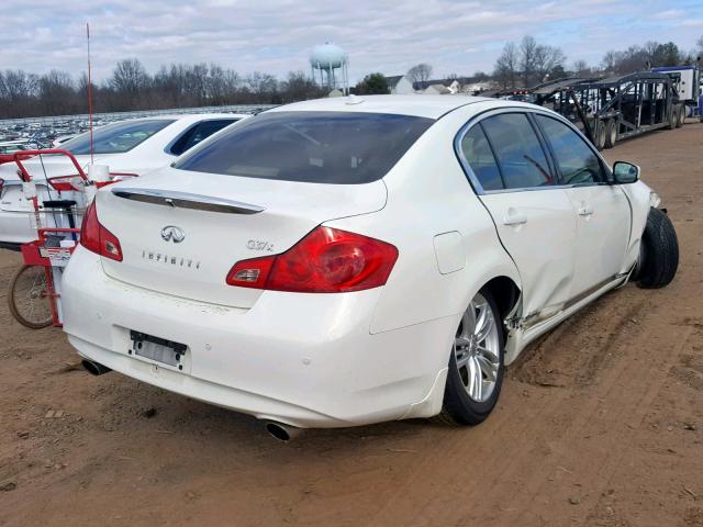 JN1CV6AR1DM762897 - 2013 INFINITI G37 WHITE photo 4