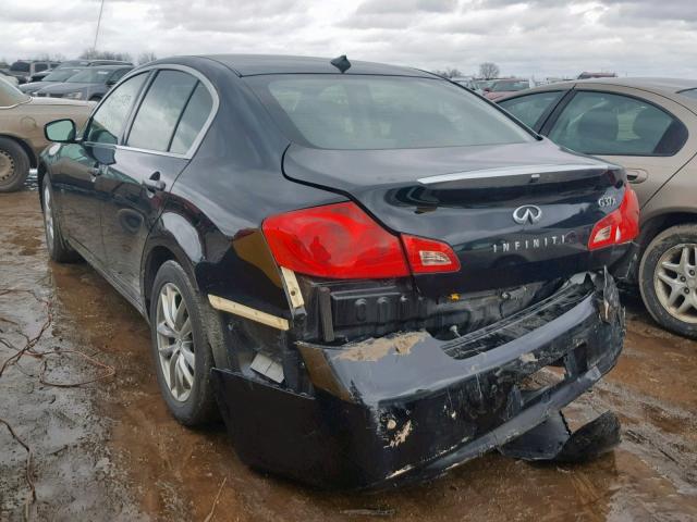 JNKCV61F19M354991 - 2009 INFINITI G37 BLACK photo 3