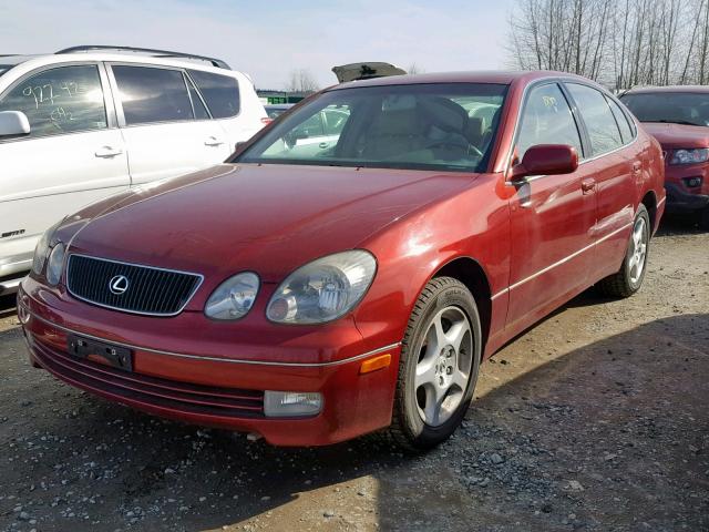 JT8BH68X8X0019782 - 1999 LEXUS GS 400 RED photo 2