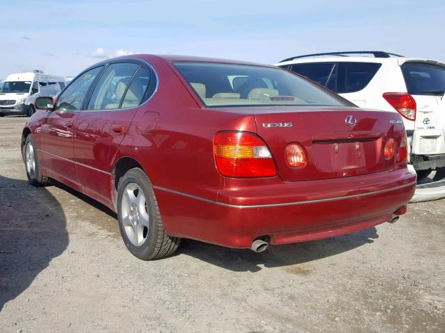 JT8BH68X8X0019782 - 1999 LEXUS GS 400 RED photo 3