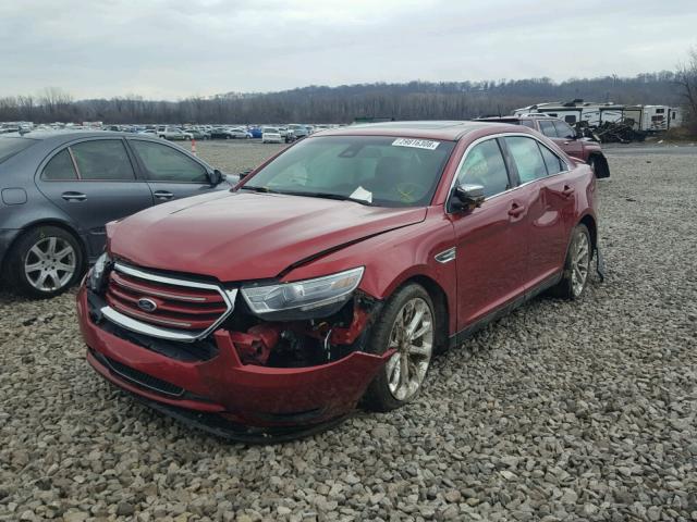 1FAHP2F81DG142626 - 2013 FORD TAURUS LIM RED photo 2