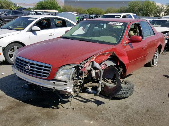 1G6KE54Y94U223534 - 2004 CADILLAC DEVILLE DH RED photo 2