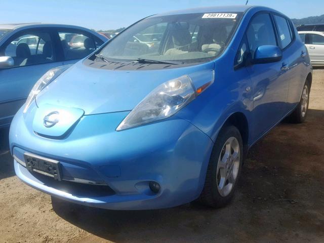 JN1AZ0CP9BT005964 - 2011 NISSAN LEAF SV BLUE photo 2