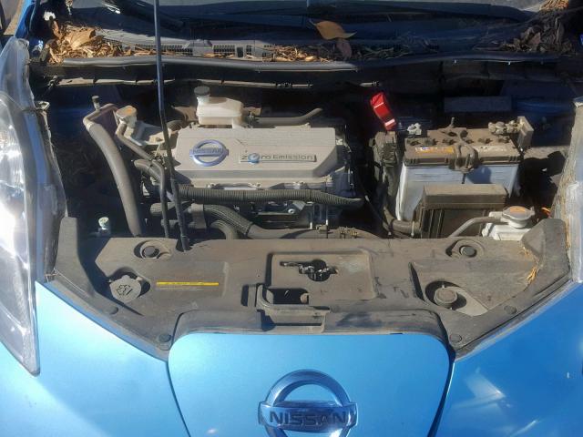 JN1AZ0CP9BT005964 - 2011 NISSAN LEAF SV BLUE photo 7