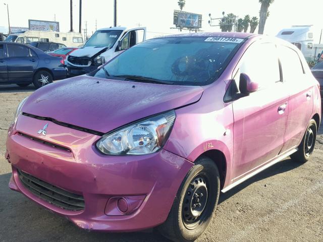 ML32A3HJ8FH037606 - 2015 MITSUBISHI MIRAGE DE PURPLE photo 2