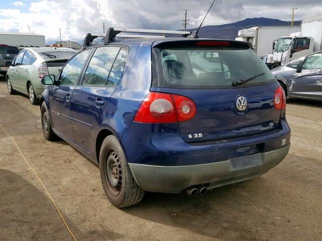 WVWDA71K48W131237 - 2008 VOLKSWAGEN RABBIT BLUE photo 3