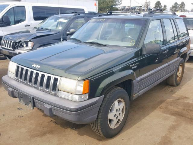 1J4GZ58S1SC609584 - 1995 JEEP GRAND CHER GREEN photo 2