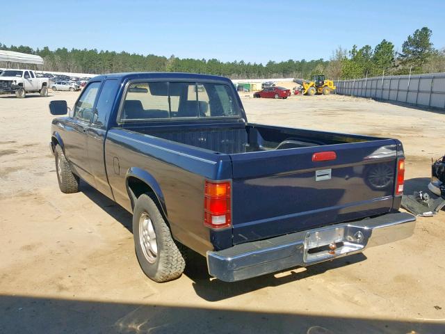 1B7GL23X6RS524197 - 1994 DODGE DAKOTA BLUE photo 3