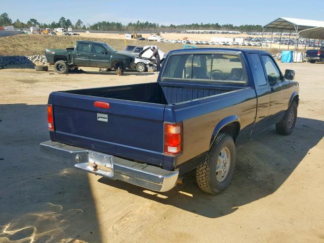 1B7GL23X6RS524197 - 1994 DODGE DAKOTA BLUE photo 4