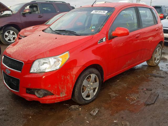 KL1TD6DE0BB125623 - 2011 CHEVROLET AVEO LS RED photo 2