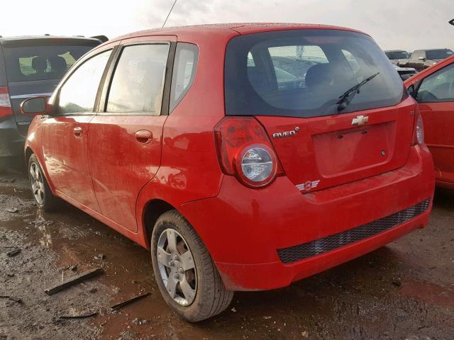 KL1TD6DE0BB125623 - 2011 CHEVROLET AVEO LS RED photo 3