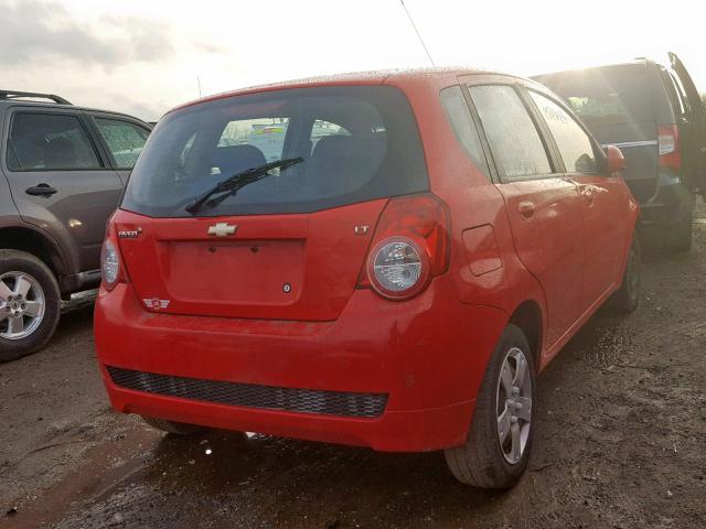 KL1TD6DE0BB125623 - 2011 CHEVROLET AVEO LS RED photo 4