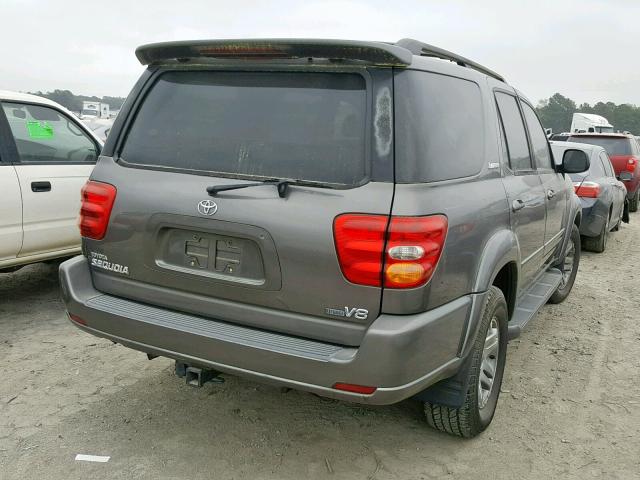 5TDZT38A73S152873 - 2003 TOYOTA SEQUOIA LI GRAY photo 4