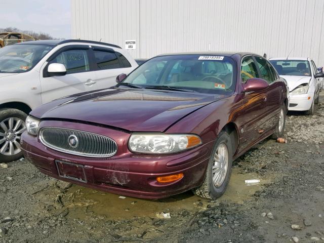 1G4HP52KX44156809 - 2004 BUICK LESABRE CU BURGUNDY photo 2