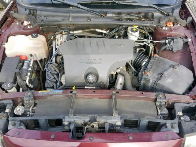 1G4HP52KX44156809 - 2004 BUICK LESABRE CU BURGUNDY photo 7