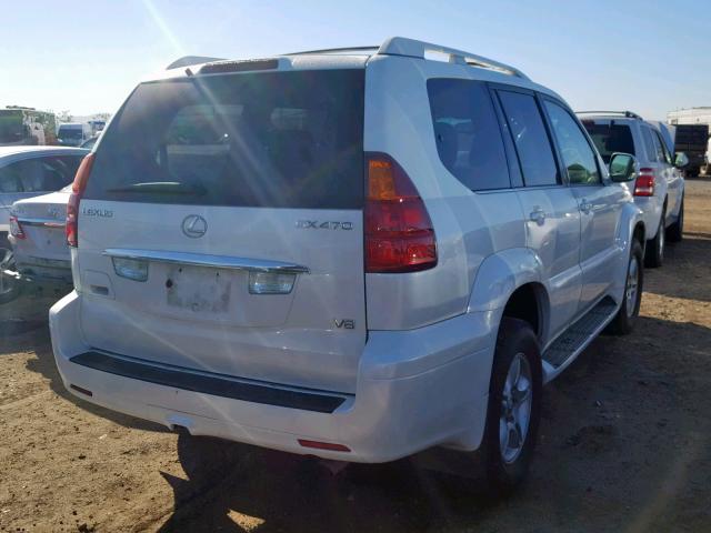 JTJBT20X530021663 - 2003 LEXUS GX 470 WHITE photo 4