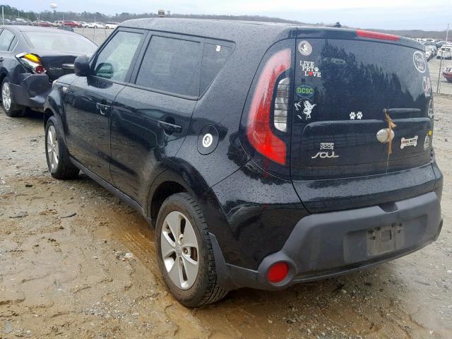 KNDJN2A26E7025355 - 2014 KIA SOUL BLACK photo 3