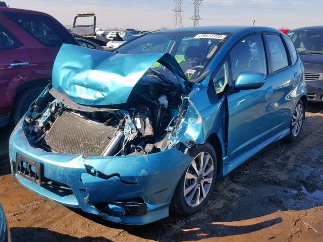 JHMGE8H58CC011148 - 2012 HONDA FIT SPORT BLUE photo 2