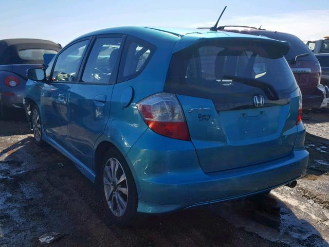 JHMGE8H58CC011148 - 2012 HONDA FIT SPORT BLUE photo 3