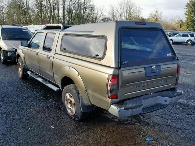 1N6ED29X32C361968 - 2002 NISSAN FRONTIER C GOLD photo 3