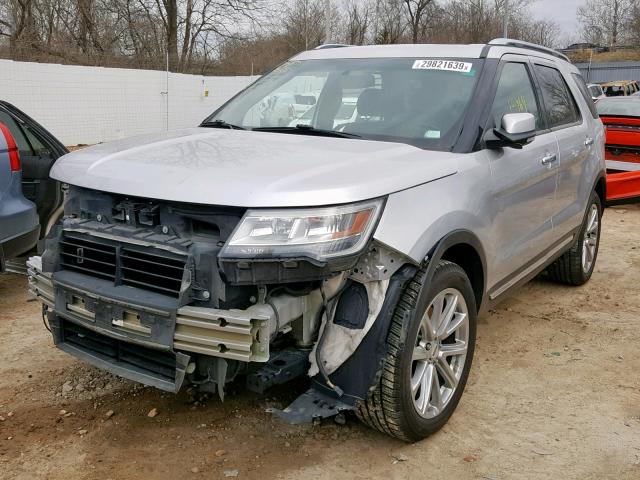 1FM5K8F86GGB27540 - 2016 FORD EXPLORER L SILVER photo 2