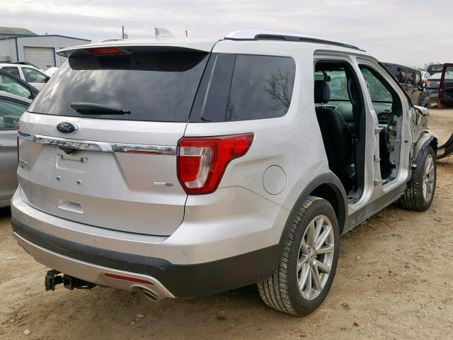 1FM5K8F86GGB27540 - 2016 FORD EXPLORER L SILVER photo 4