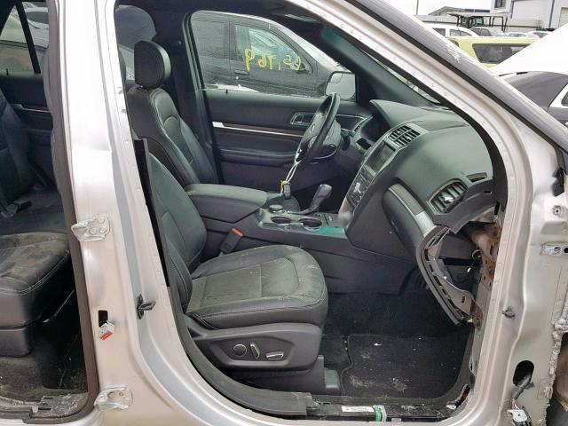 1FM5K8F86GGB27540 - 2016 FORD EXPLORER L SILVER photo 5