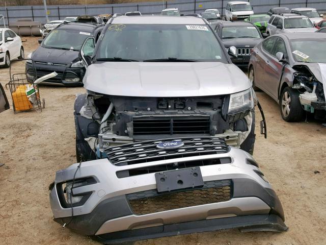 1FM5K8F86GGB27540 - 2016 FORD EXPLORER L SILVER photo 9