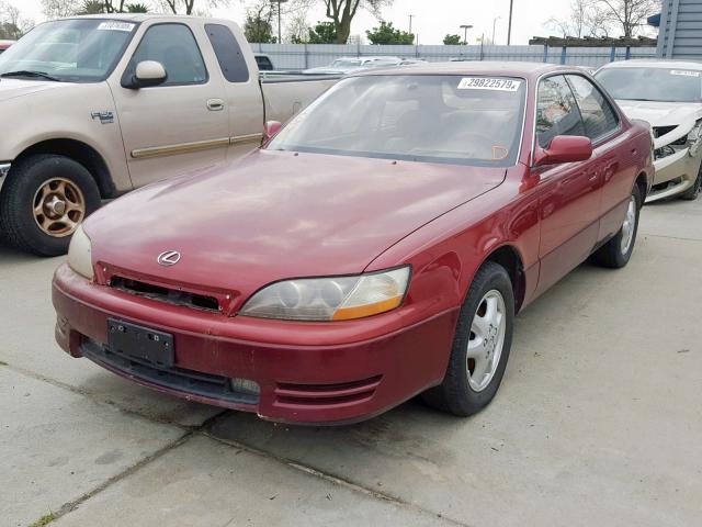 JT8GK13T2S0080617 - 1995 LEXUS ES 300 BURGUNDY photo 2