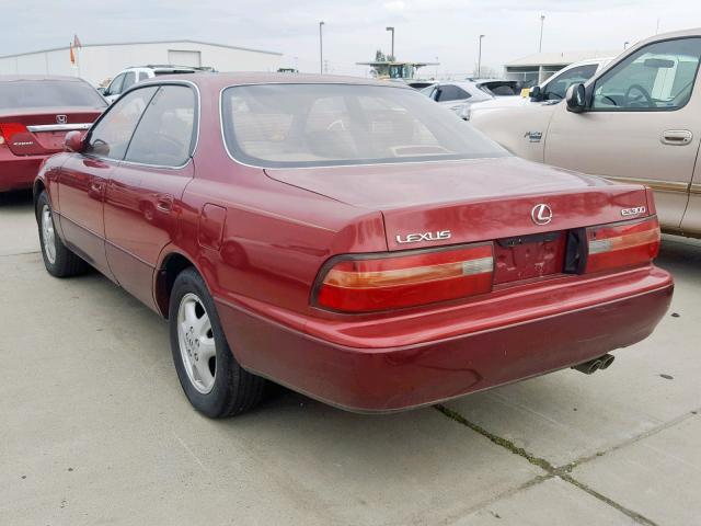 JT8GK13T2S0080617 - 1995 LEXUS ES 300 BURGUNDY photo 3