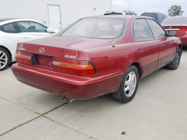 JT8GK13T2S0080617 - 1995 LEXUS ES 300 BURGUNDY photo 4