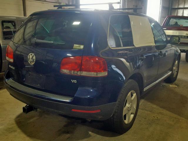 WVGBC67L54D032780 - 2004 VOLKSWAGEN TOUAREG 3. BLUE photo 4