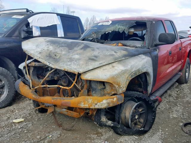 1B7HG2AZ4YS608563 - 2000 DODGE DAKOTA QUA RED photo 10