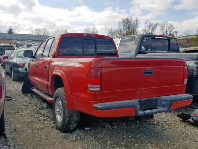 1B7HG2AZ4YS608563 - 2000 DODGE DAKOTA QUA RED photo 3