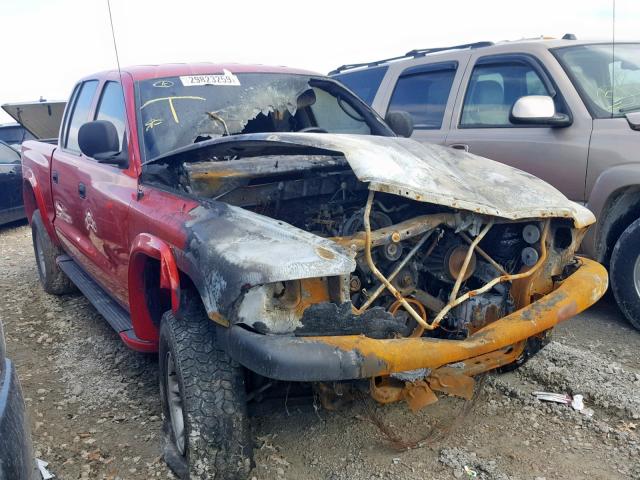 1B7HG2AZ4YS608563 - 2000 DODGE DAKOTA QUA RED photo 9