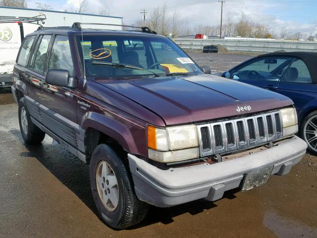 1J4GZ58S7RC295045 - 1994 JEEP GRAND CHER MAROON photo 1