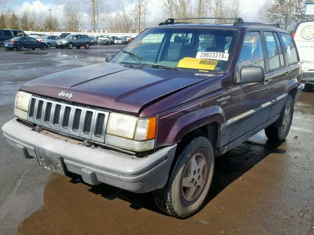 1J4GZ58S7RC295045 - 1994 JEEP GRAND CHER MAROON photo 2