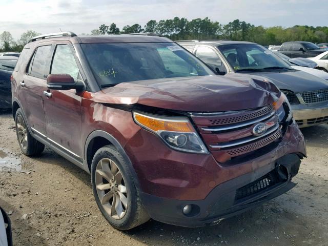 1FM5K8F85FGA40114 - 2015 FORD EXPLORER L RED photo 1