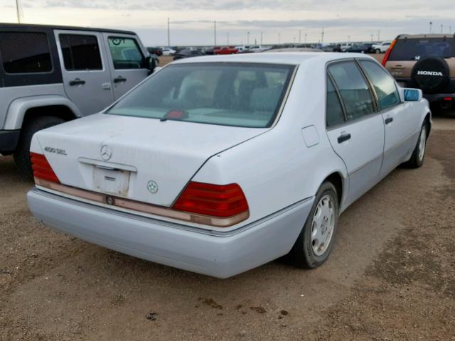 WDBGA43E8PA102191 - 1993 MERCEDES-BENZ 400 SEL WHITE photo 4