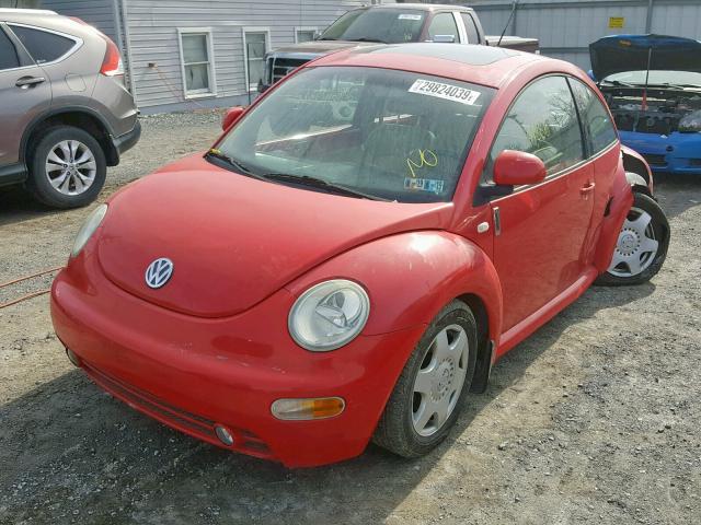 3VWCC21CXXM444791 - 1999 VOLKSWAGEN NEW BEETLE Qırmızı foto 2