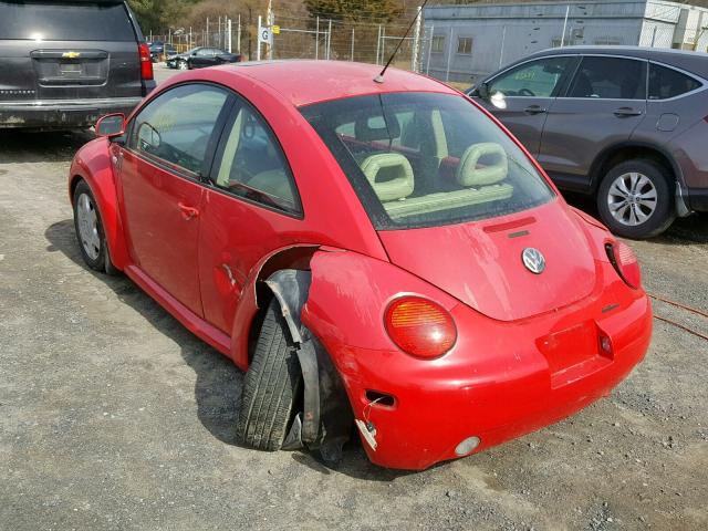 3VWCC21CXXM444791 - 1999 VOLKSWAGEN NEW BEETLE Qırmızı foto 3