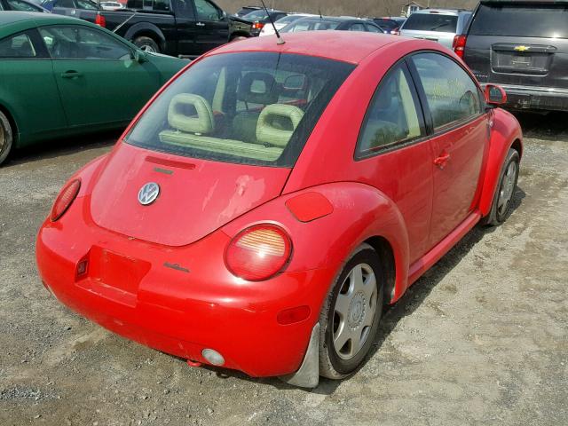 3VWCC21CXXM444791 - 1999 VOLKSWAGEN NEW BEETLE Qırmızı foto 4