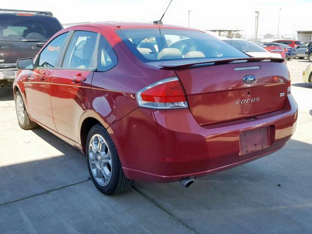 1FAHP36N79W120574 - 2009 FORD FOCUS SES RED photo 3