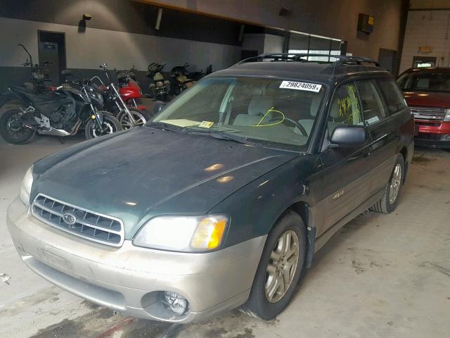 4S3BH6656Y6670541 - 2000 SUBARU LEGACY OUT GREEN photo 2