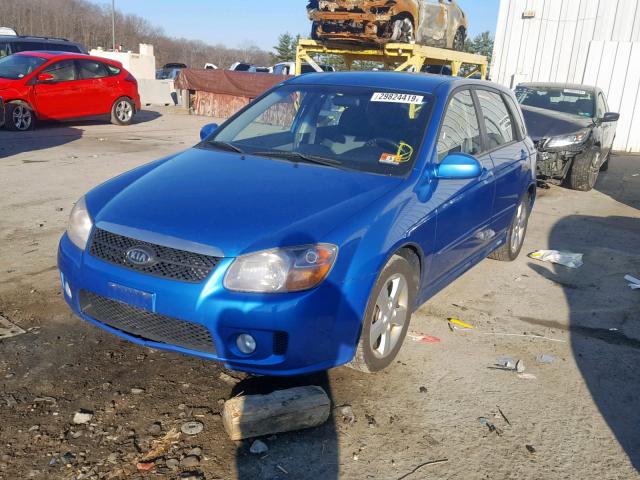 KNAFE161X75005900 - 2007 KIA SPECTRA5 S BLUE photo 2