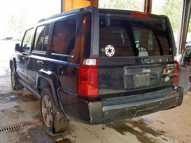 1J8HH48K27C699710 - 2007 JEEP COMMANDER BLACK photo 3