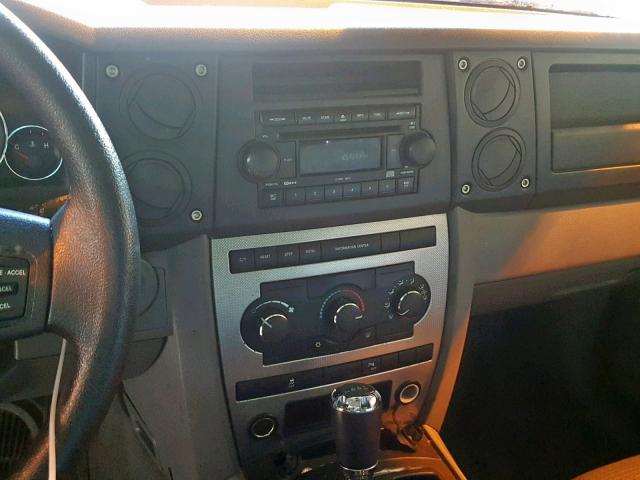 1J8HH48K27C699710 - 2007 JEEP COMMANDER BLACK photo 9